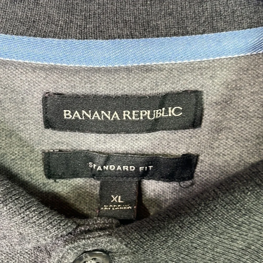 Banana Republic standard fit, dark gray polo